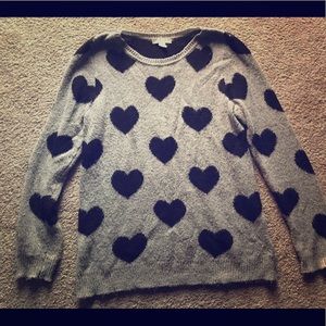 Heart sweater. Warm and cozy.